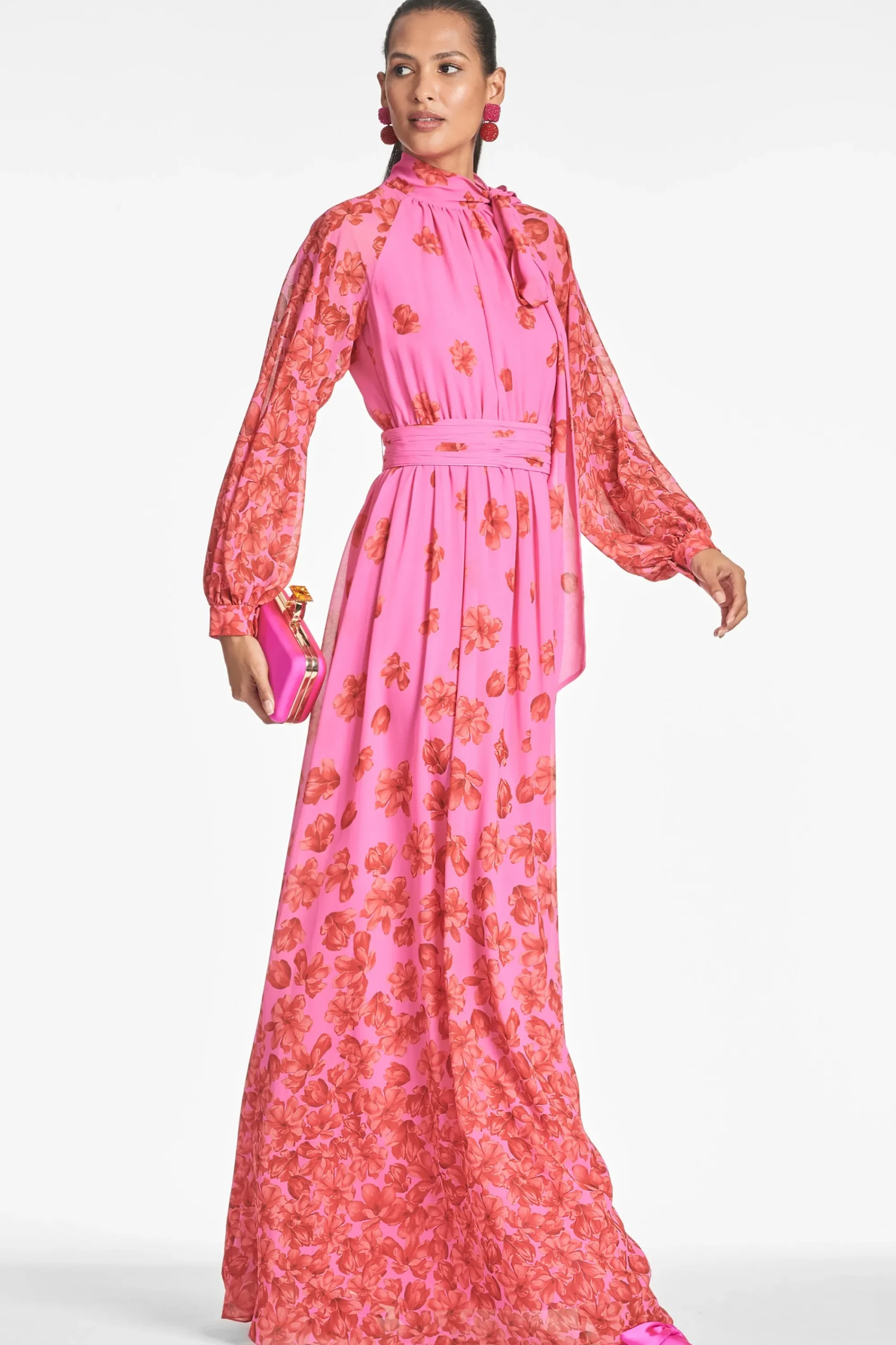Shop Sachin & Babi Vera Gown - Rose/vermillion