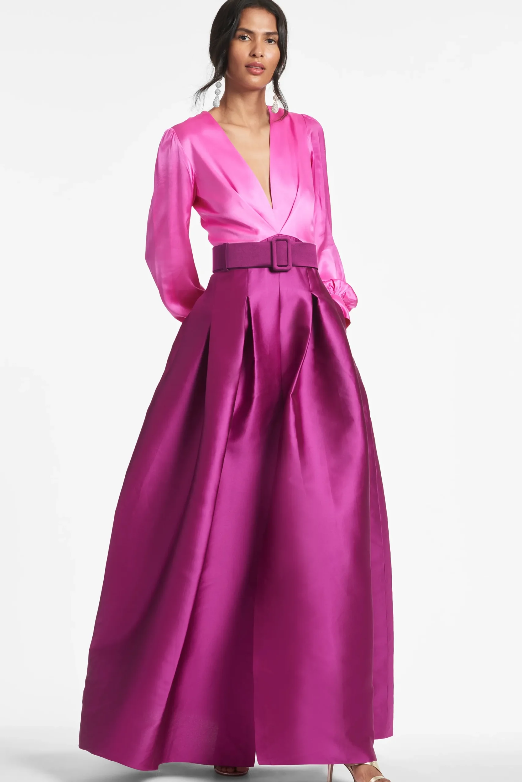 Store Sachin & Babi Zoe Gown - Pink/Magenta Pink&magenta