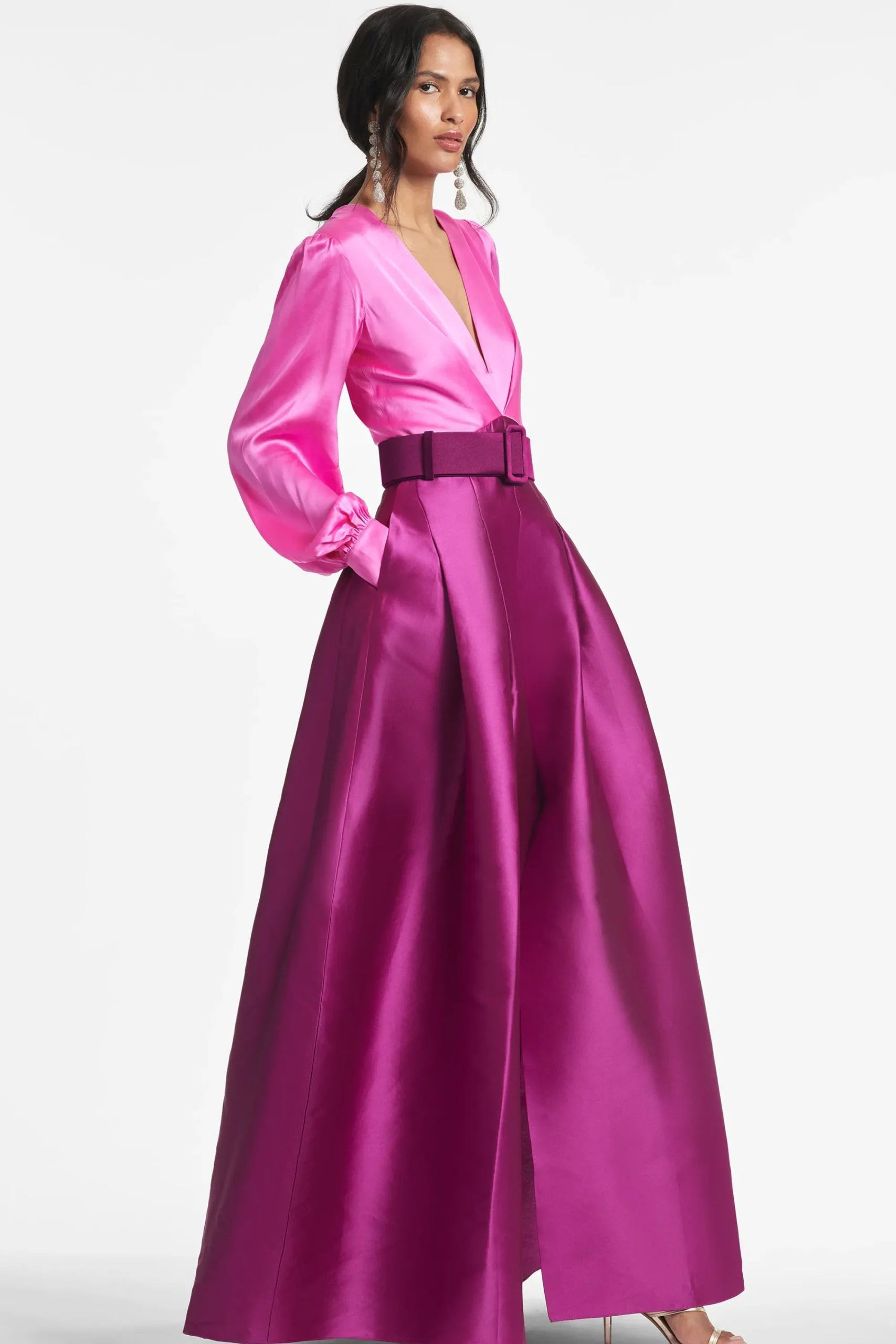 Store Sachin & Babi Zoe Gown - Pink/Magenta Pink&magenta